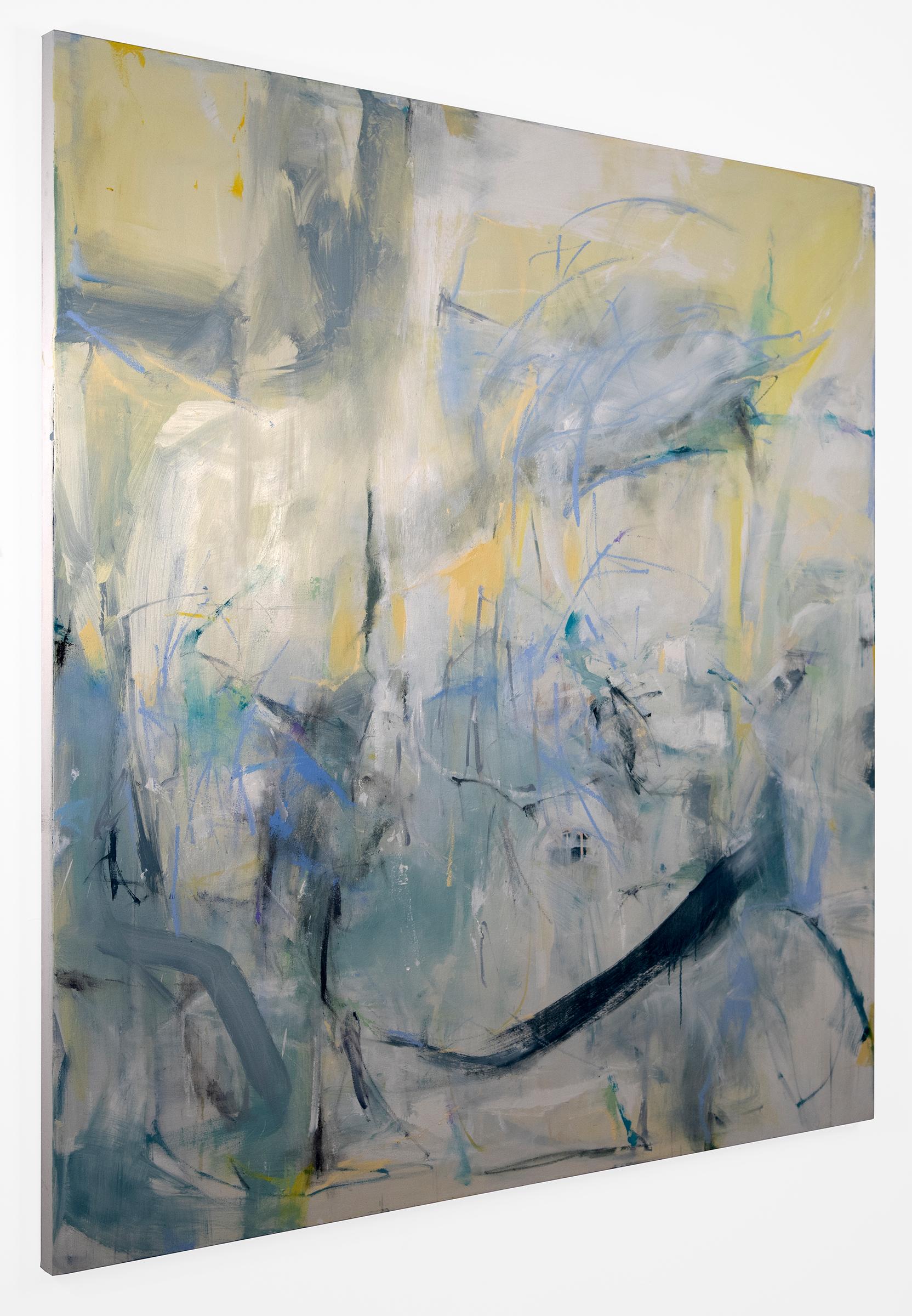 Apollo's Answer - Gray Abstract Painting by Emilia Dubicki