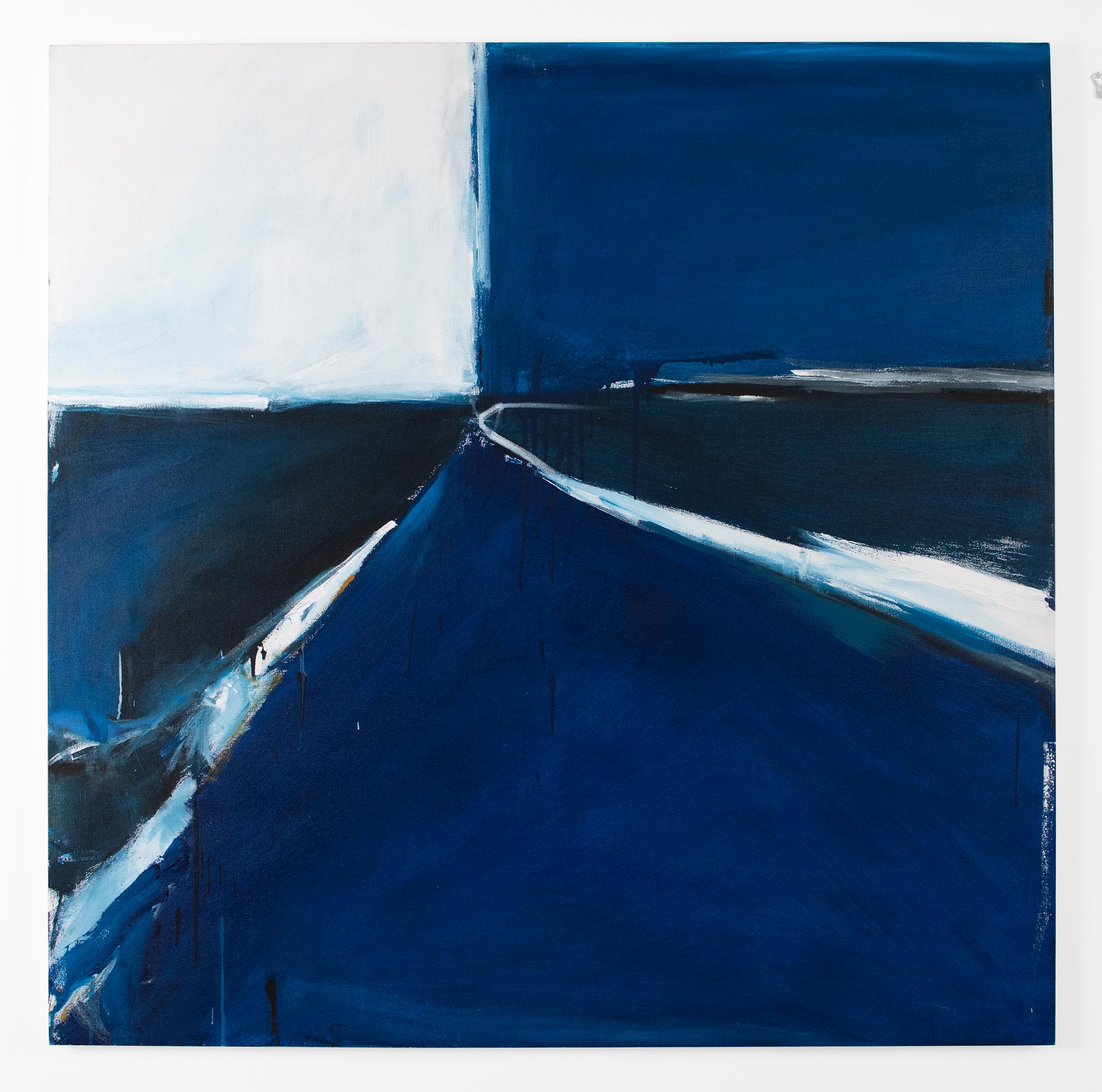 Emilia Dubicki Landscape Painting - Blue Rush