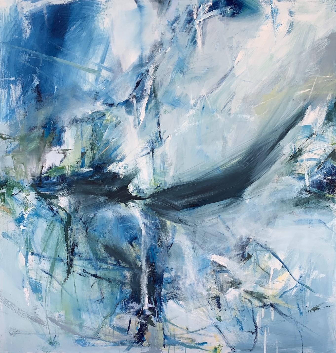 Emilia Dubicki Abstract Painting - "Deep River Turnaround"