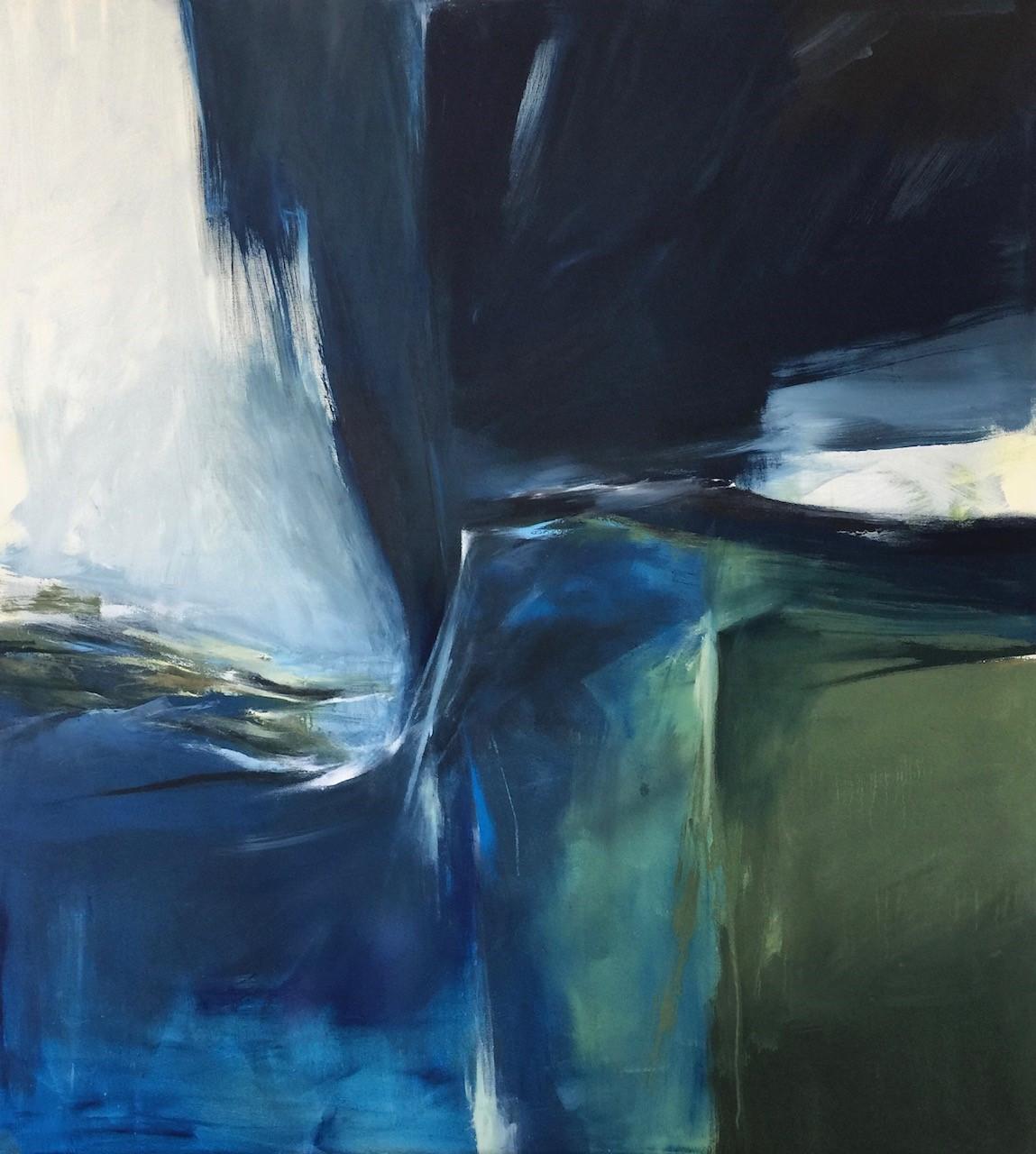 Emilia Dubicki Abstract Painting - "Slow Blues"