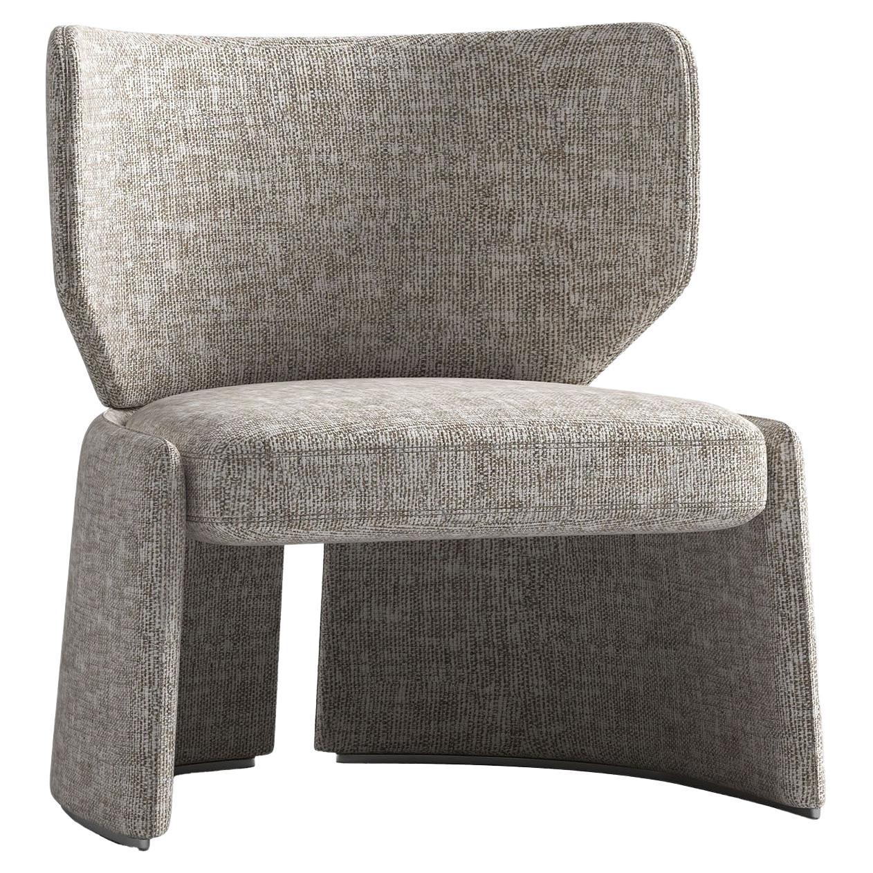 Sillón de tela gris Emilia by CPRN Homood