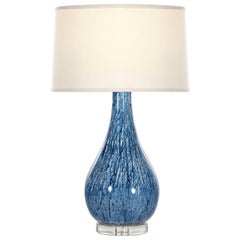 Emilia Table Lamp in Blue Ceramic by CuratedKravet