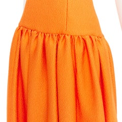 EMILIA WICKSTEAD 2021 Galen orange cloque fit flare midi dress UK6 XS