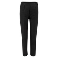 Emilia Wickstead Black Textured Slim Leg Trousers Size S
