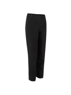 Emilia Wickstead Black Textured Straight Leg Trousers Size S