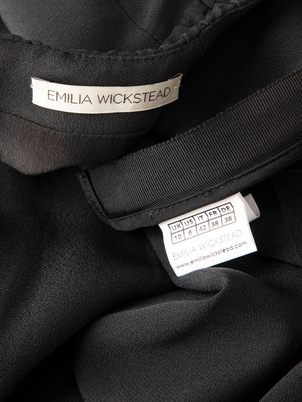 Donna Emilia Wickstead Tuta nera con scollo a V e maniche lunghe taglia M. in vendita