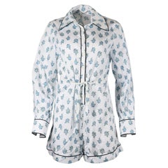 Emilia Wickstead Floral Print Cotton Playsuit Medium