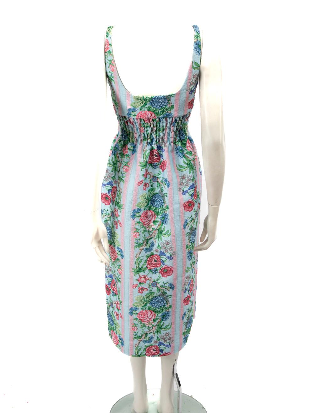 Emilia Wickstead Vestido floral sin mangas talla S Gris en venta