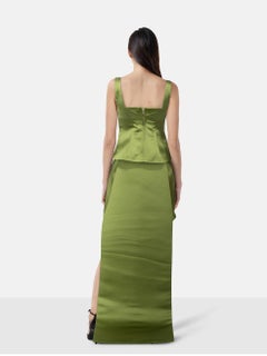 Emilia Wickstead Green Harleigh Skirt & Top Set Size S