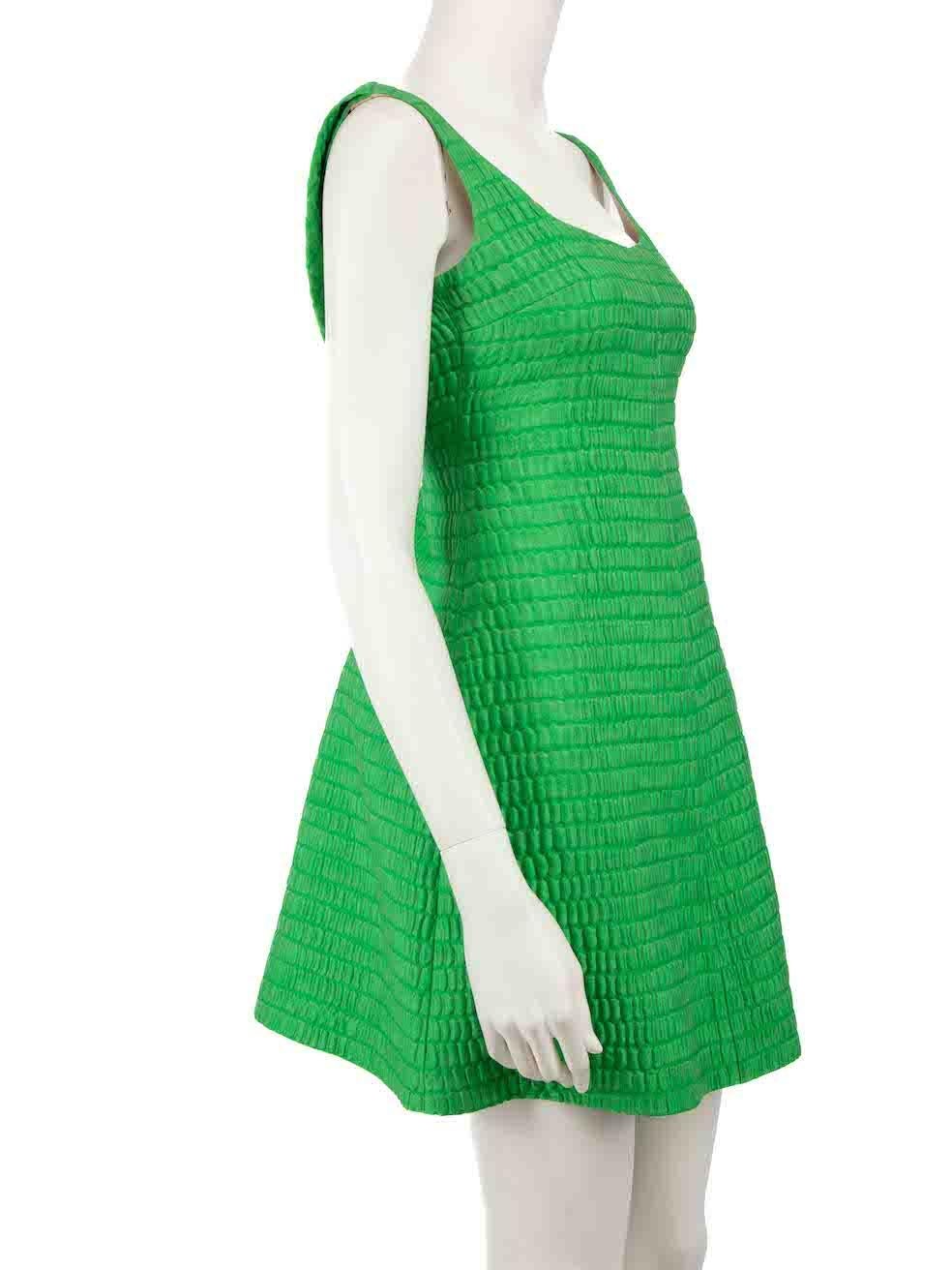 CONDITION is Very good. Minimal wear to dress is evident. Minimal wear to back lining with pilling on this used Emilia Wickstead designer resale item.
 
 
 
 Details
 
 
 Green
 
 Cotton
 
 Mini dress
 
 Textured
 
 Scoop neckline
 
 Open back
 
