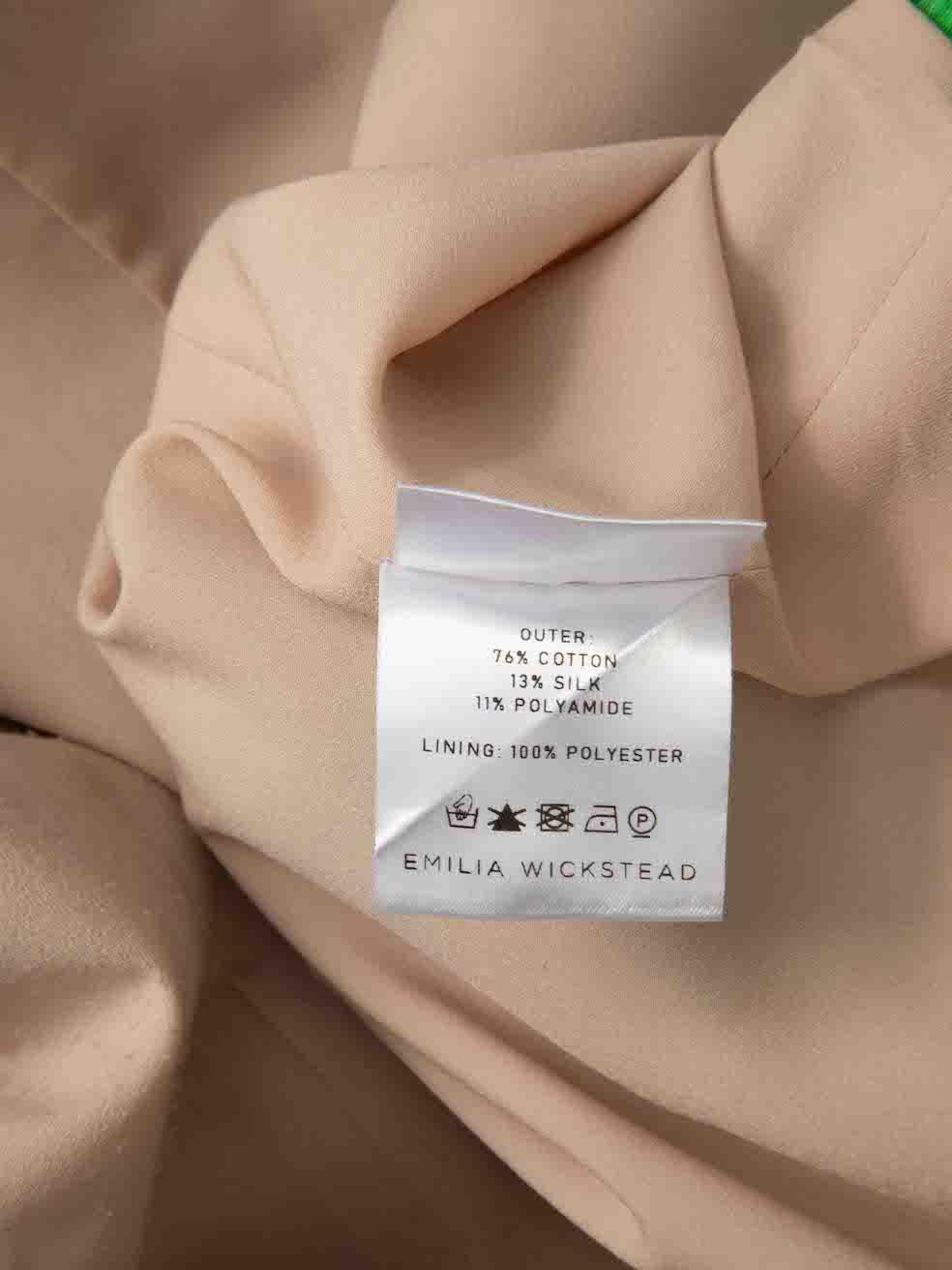 Emilia Wickstead Green Textured Mini Dress Size S For Sale 1
