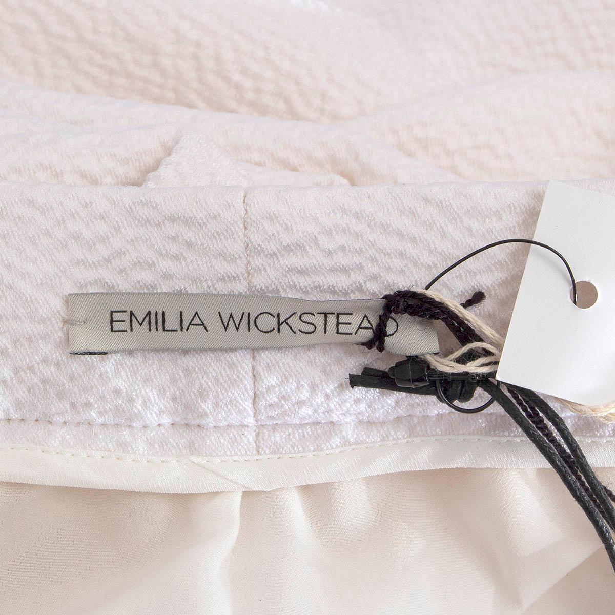 Women's EMILIA WICKSTEAD ivory DOUBLE CLOQUE WRAP MAXI Skirt 12 M For Sale