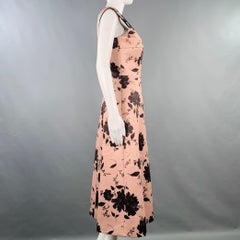 EMILIA WICKSTEAD – Robe sans manches à motif floral rose « Petrova » et noir, col en V, taille UK 8