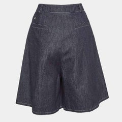 Emilia Wickstead Navy Denim Flared Shorts M