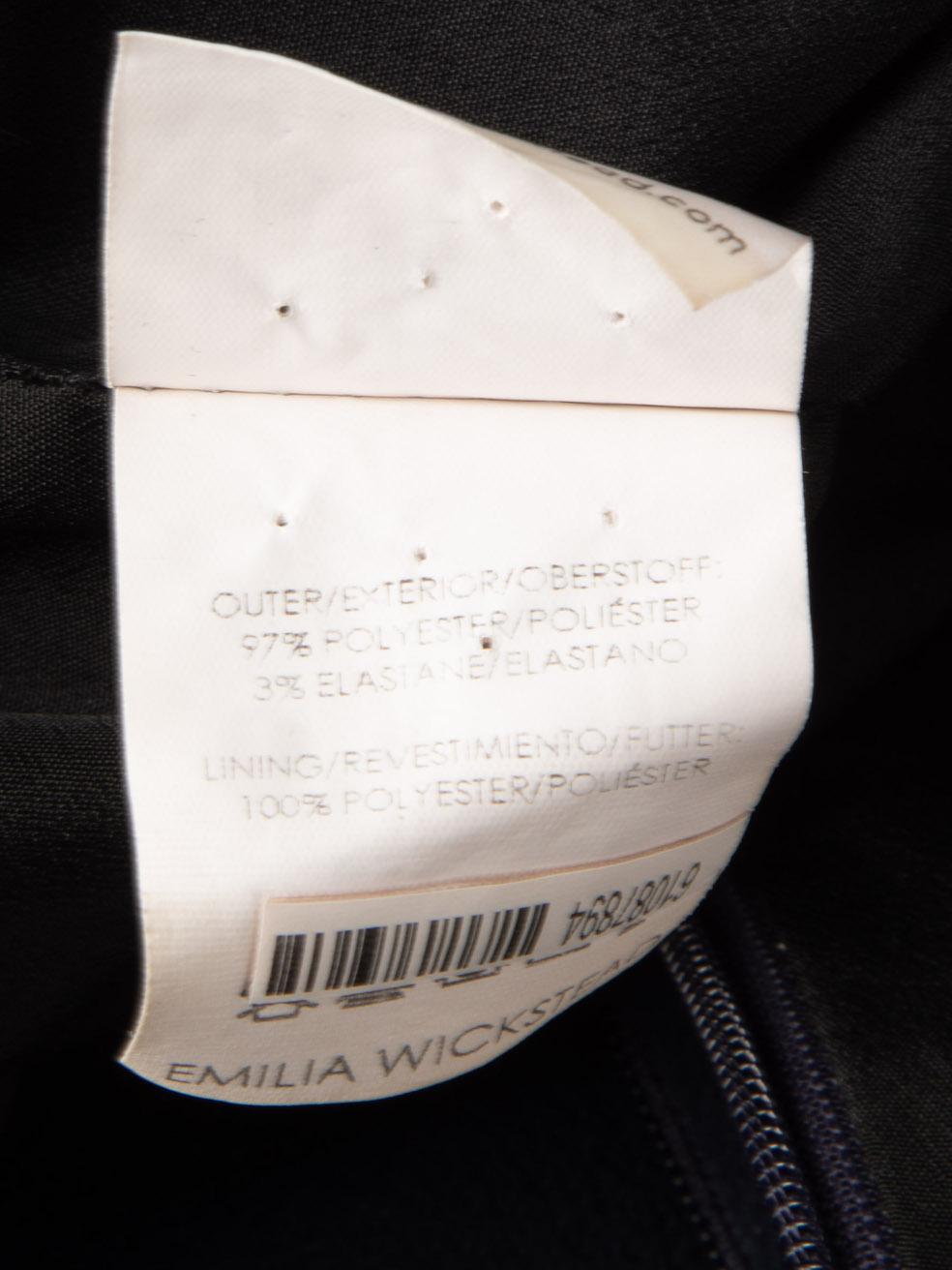 Emilia Wickstead Navy Slim Leg Trousers Size M For Sale 2