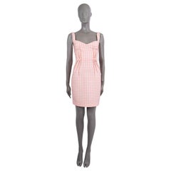 EMILIA WICKSTEAD pink SEERSUCKER GINGHAM SLEEVELESS SHORT Dress 6 XXS