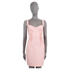 EMILIA WICKSTEAD rose SÉERSUCKER GINGHAM - Robe fourreau 6 XXS