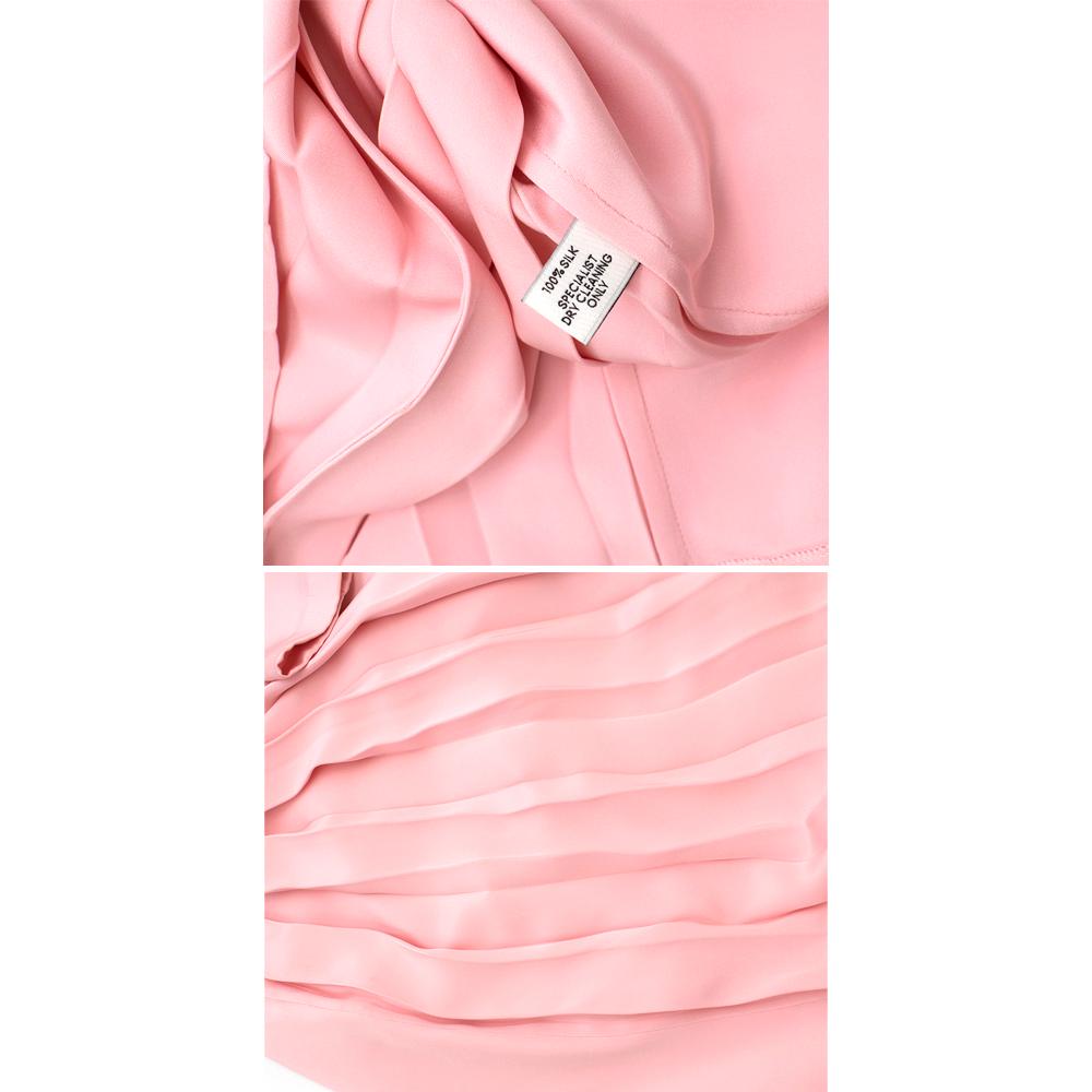 Emilia Wickstead Pink Silk Shirt Dress - estimated size XS For Sale 4