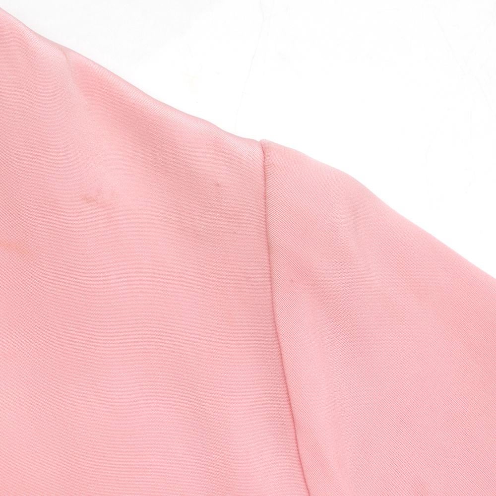 Women's Emilia Wickstead Pink Silk Shirt Dress - estimated size XS For Sale