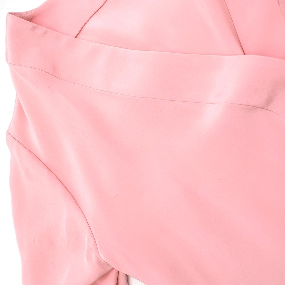 Emilia Wickstead Pink Silk Shirt Dress - estimated size XS For Sale 1