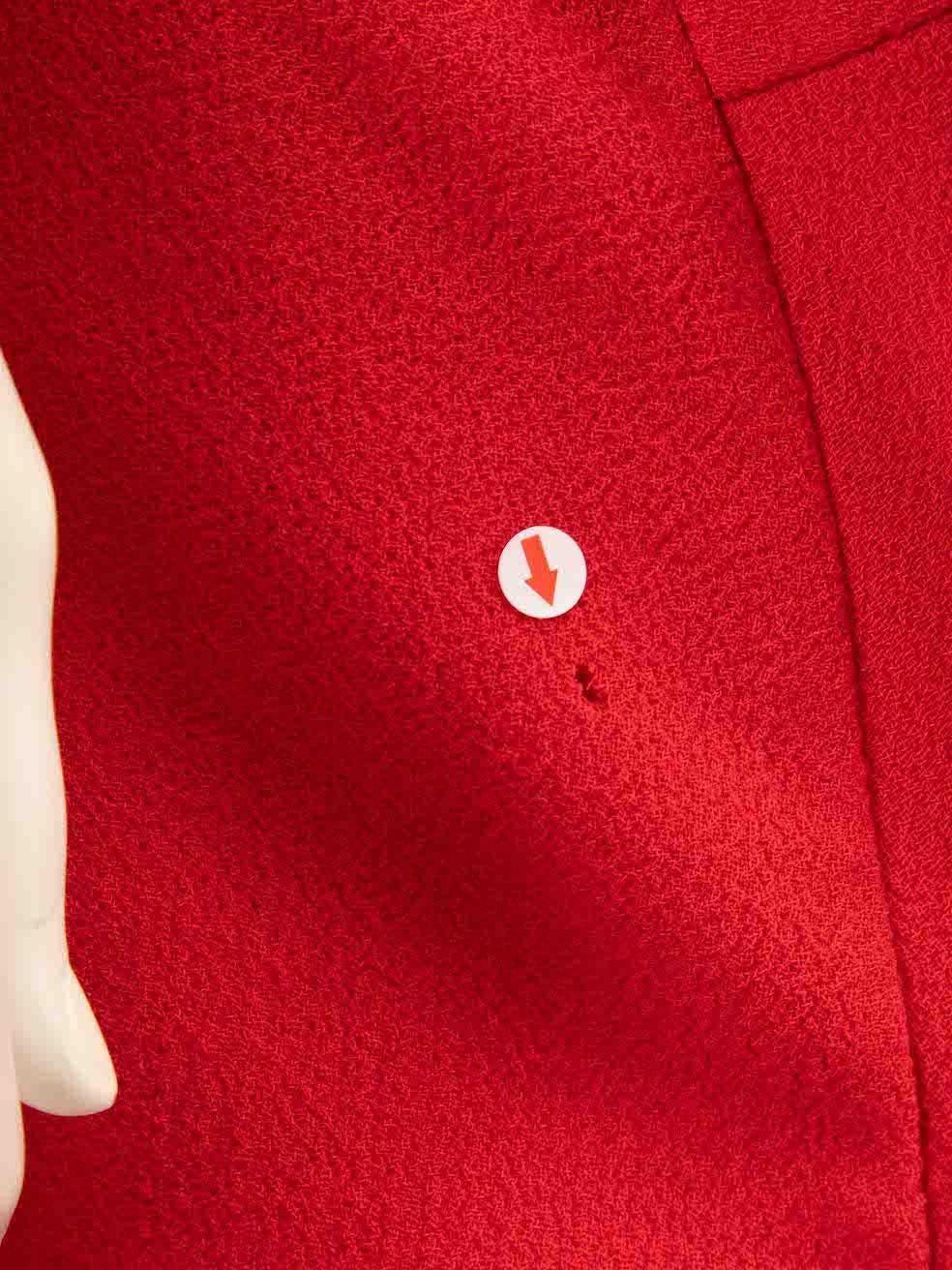 Emilia Wickstead Roter plissierter Minirock mit Frontfalten Größe M im Angebot 2