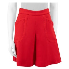 Emilia Wickstead Minifalda Plisada Delantera Roja Talla M