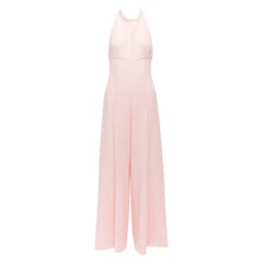 Emilia WICKSTEAD Sabryn, tuta rosa plissettata con lembi sul retro e con aletta, UK8 S