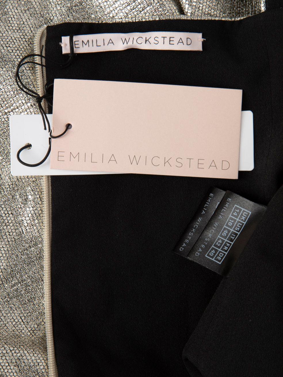 Women's Emilia Wickstead Silver Metallic Tank Top Size XL For Sale