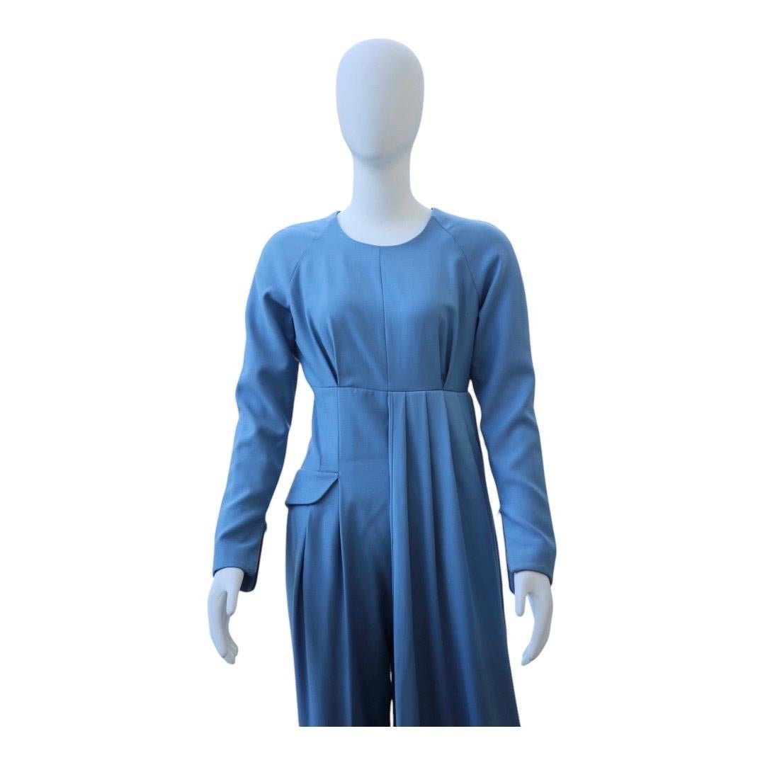 Emilia Wickstead Himmelblauer Pullover mit schlanken Beinen (Blau)