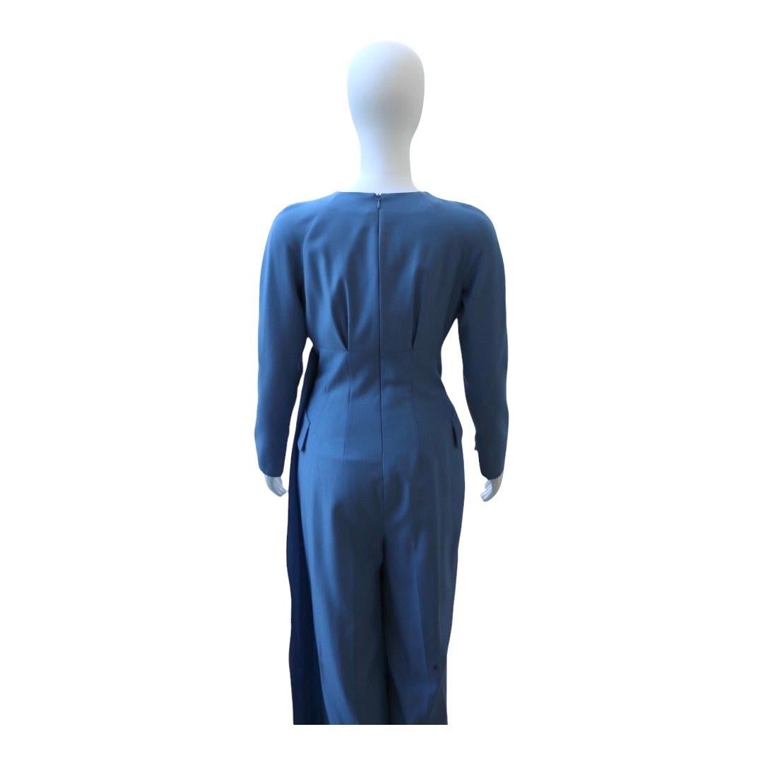 Emilia Wickstead Himmelblauer Pullover mit schlanken Beinen 1
