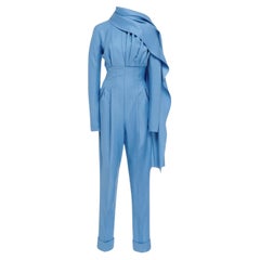 Emilia Wickstead Sky Blue Slim-Leg Jumpsuit
