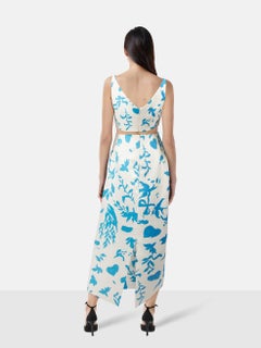 Ensemble top et jupe à motifs blancs et bleus Emilia Wickstead Taille L