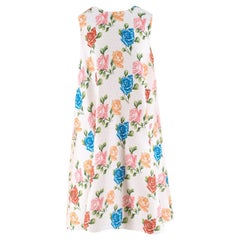 Emilia Wickstead White Floral Shift Dress UK 10