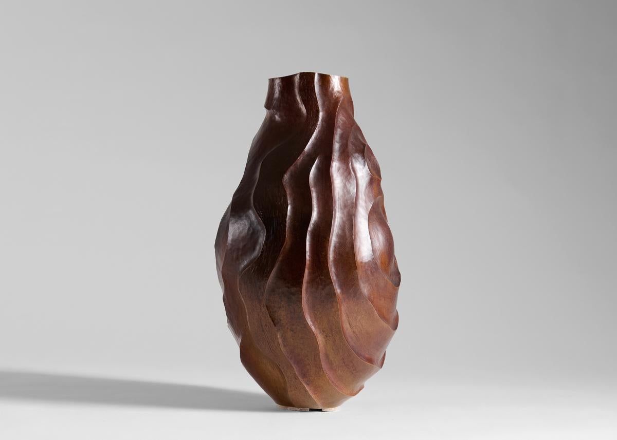 Argentine Emiliano Céliz, Coexistence I, Patinated Copper Vase, Argentina, 2021 For Sale