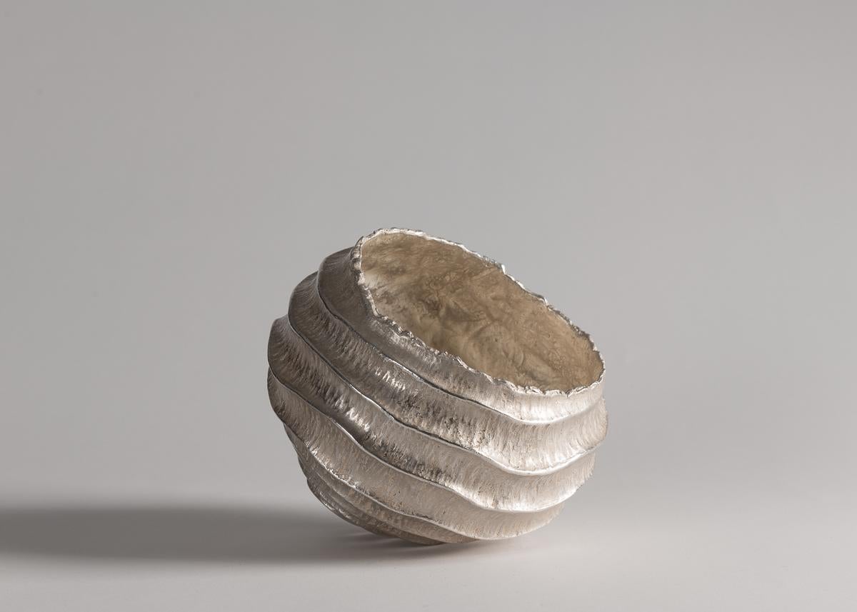 Argentine Emiliano Céliz, Coquillage, Silver Plated Sculpture, Argentina, 2020