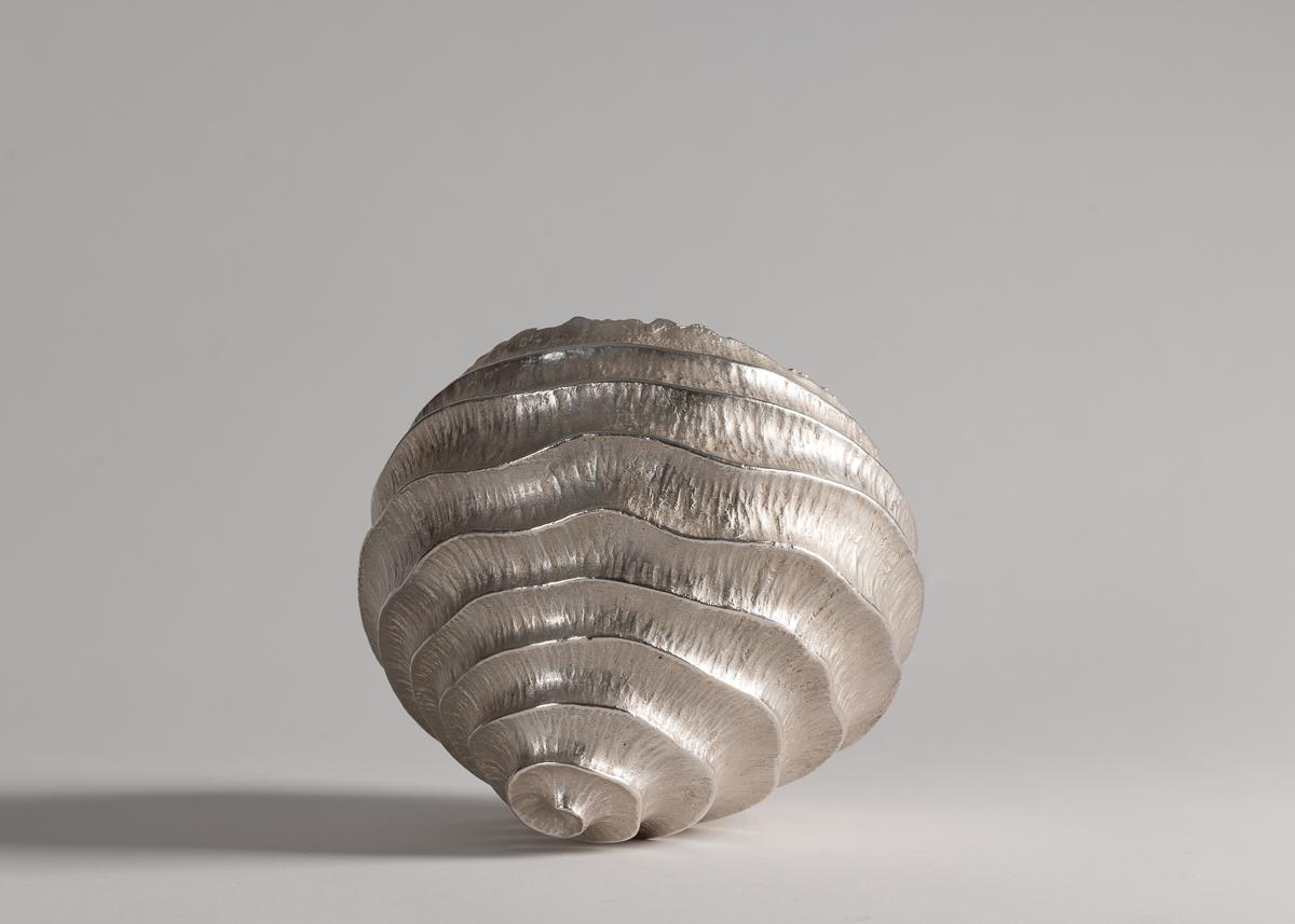Silvered Emiliano Céliz, Coquillage, Silver Plated Sculpture, Argentina, 2020