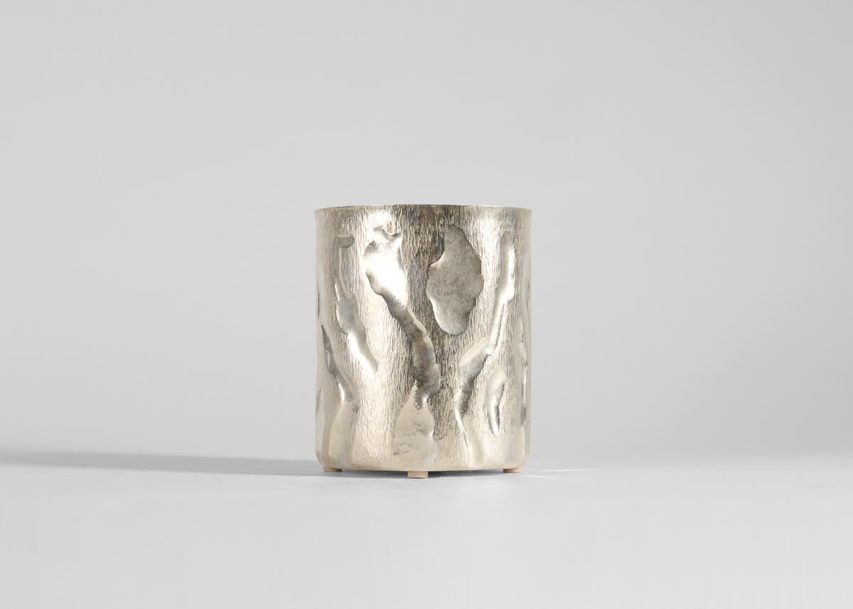 Emiliano Céliz, Encuentros, Jarrón contemporáneo plateado, Argentina, 2024