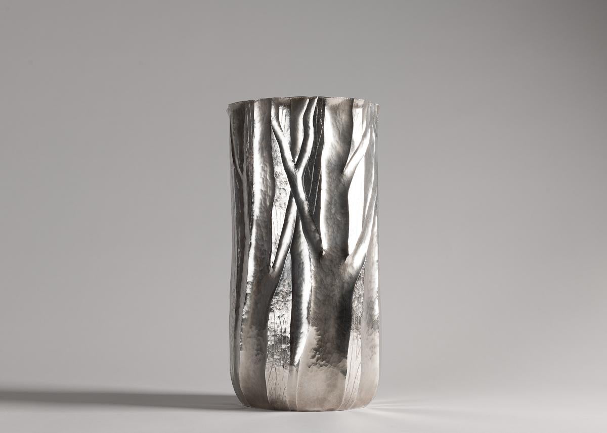 Unique piece.
Stamped.

Residing in the San Martin de los Andes of Patagonia, Celiz takes as his inspiration the splendor of his natural surroundings, incorporating the forms found in the beautiful lakes and the exquisite landscapes of the region