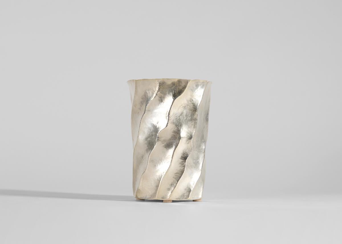 Argentine Emiliano Céliz, Natural Flow, Silver-plated Vase, Argentina, 2024