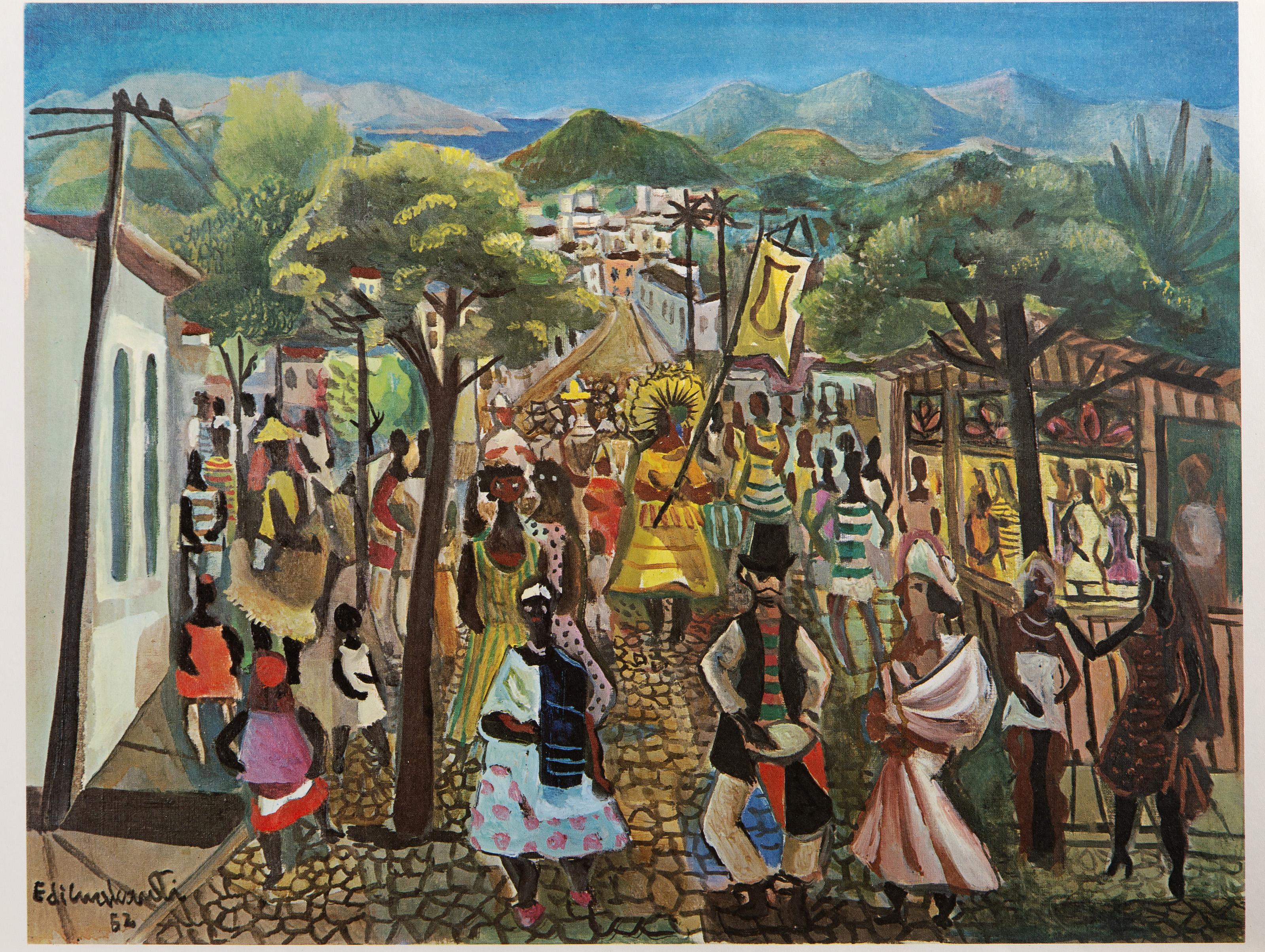 Pinturas Portfolio, Modern 11 offset reproductions of paintings - Print by Emiliano Di Cavalcanti