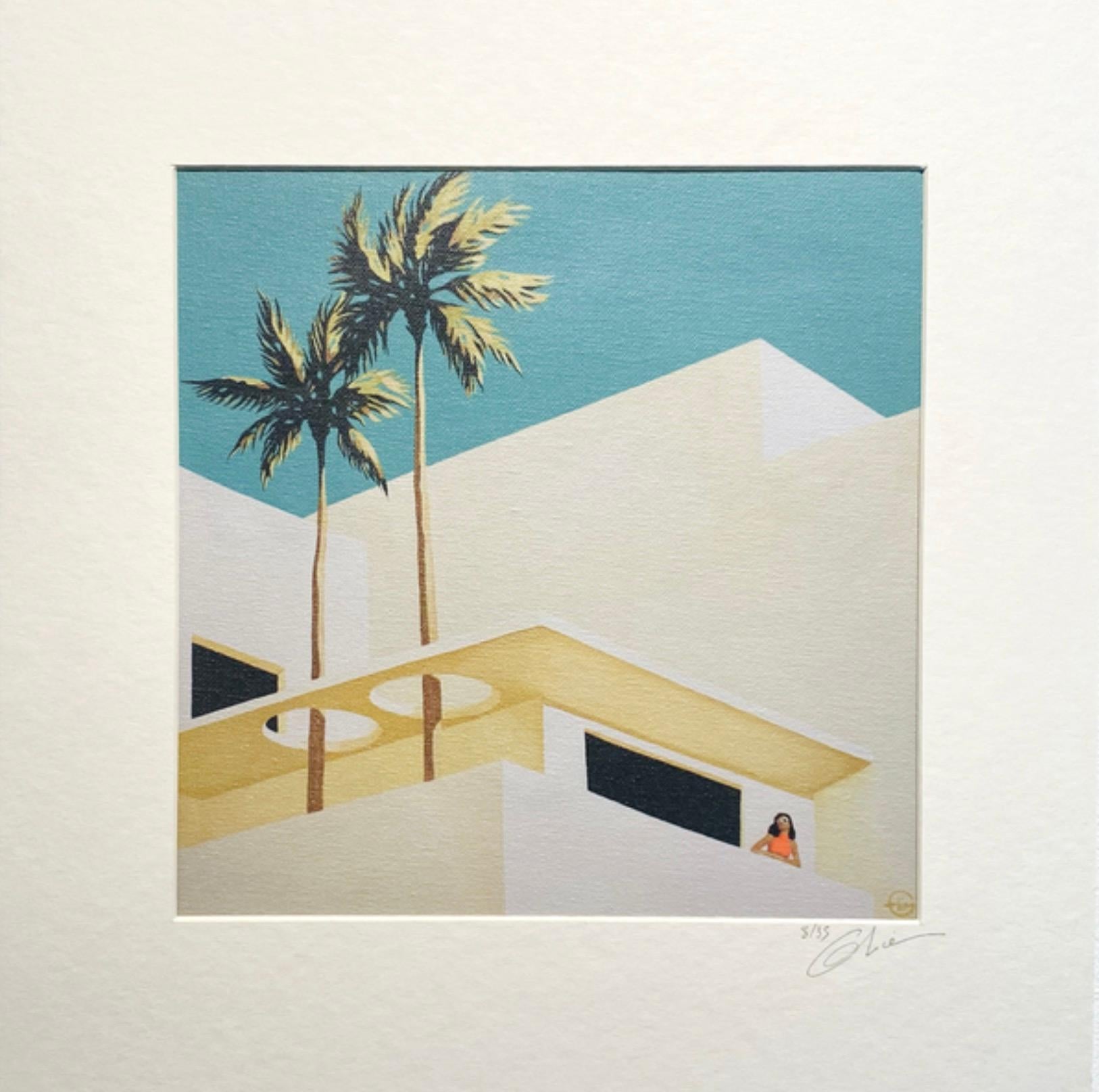Love from South Beach - Print by Emilie Arnoux