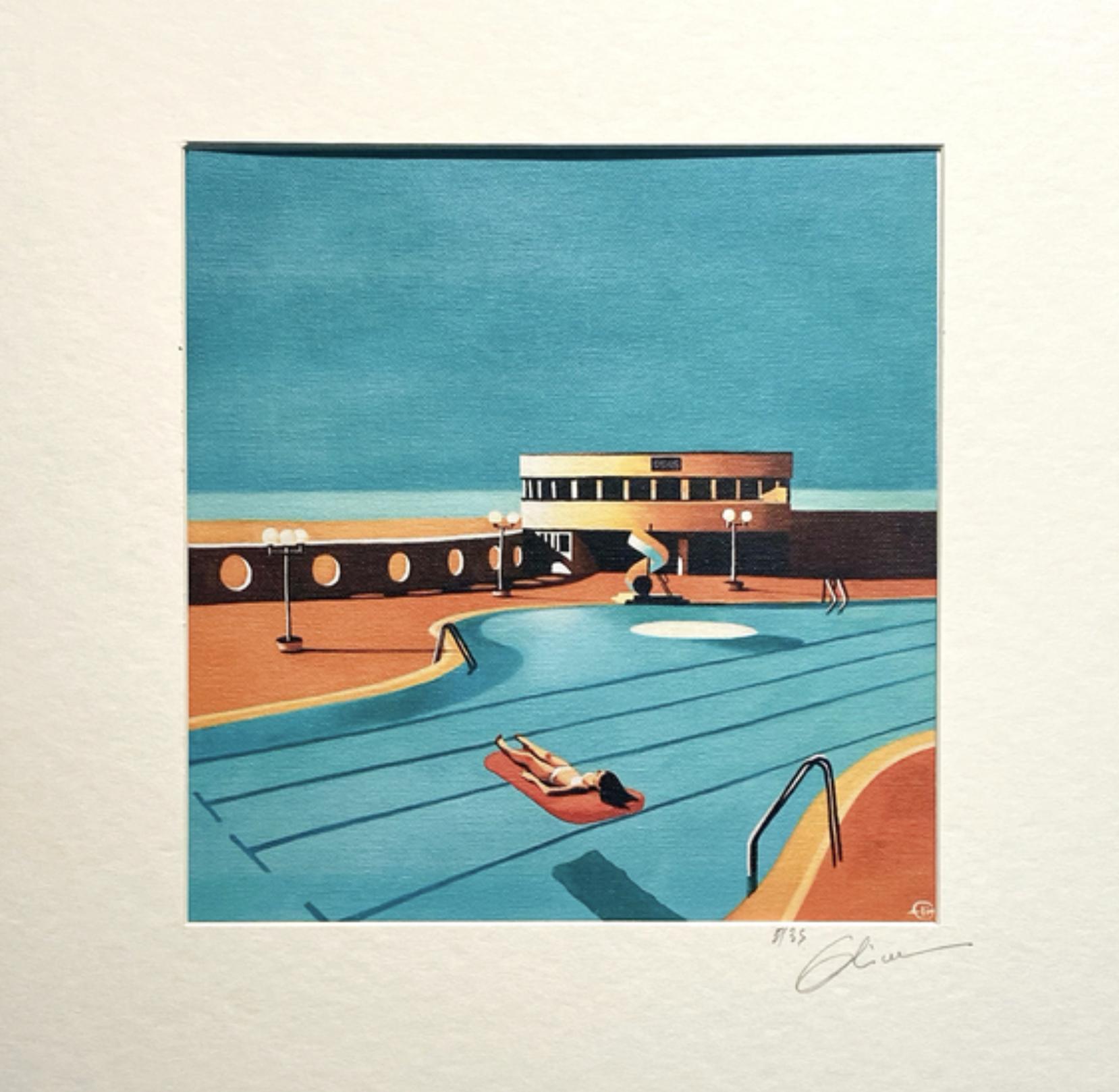 Pool von Trouville, Shhh... – Print von Emilie Arnoux