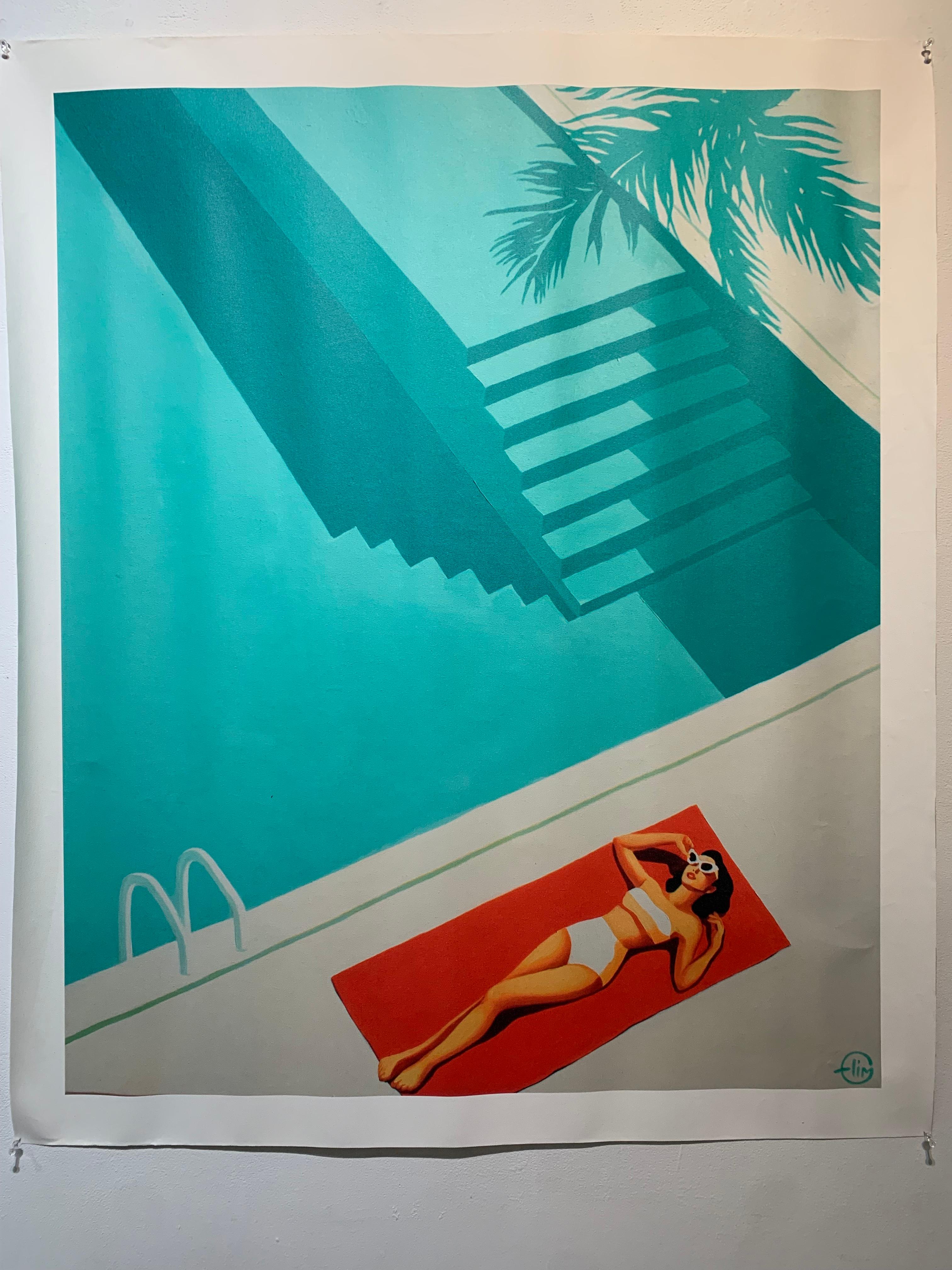Pool Side - Print by Emilie Arnoux