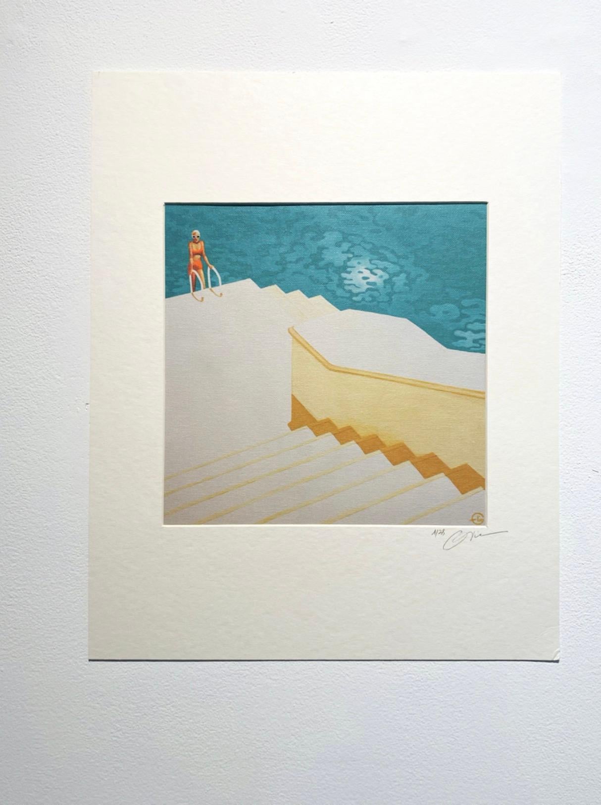 Emilie Arnoux Figurative Print – Treppe