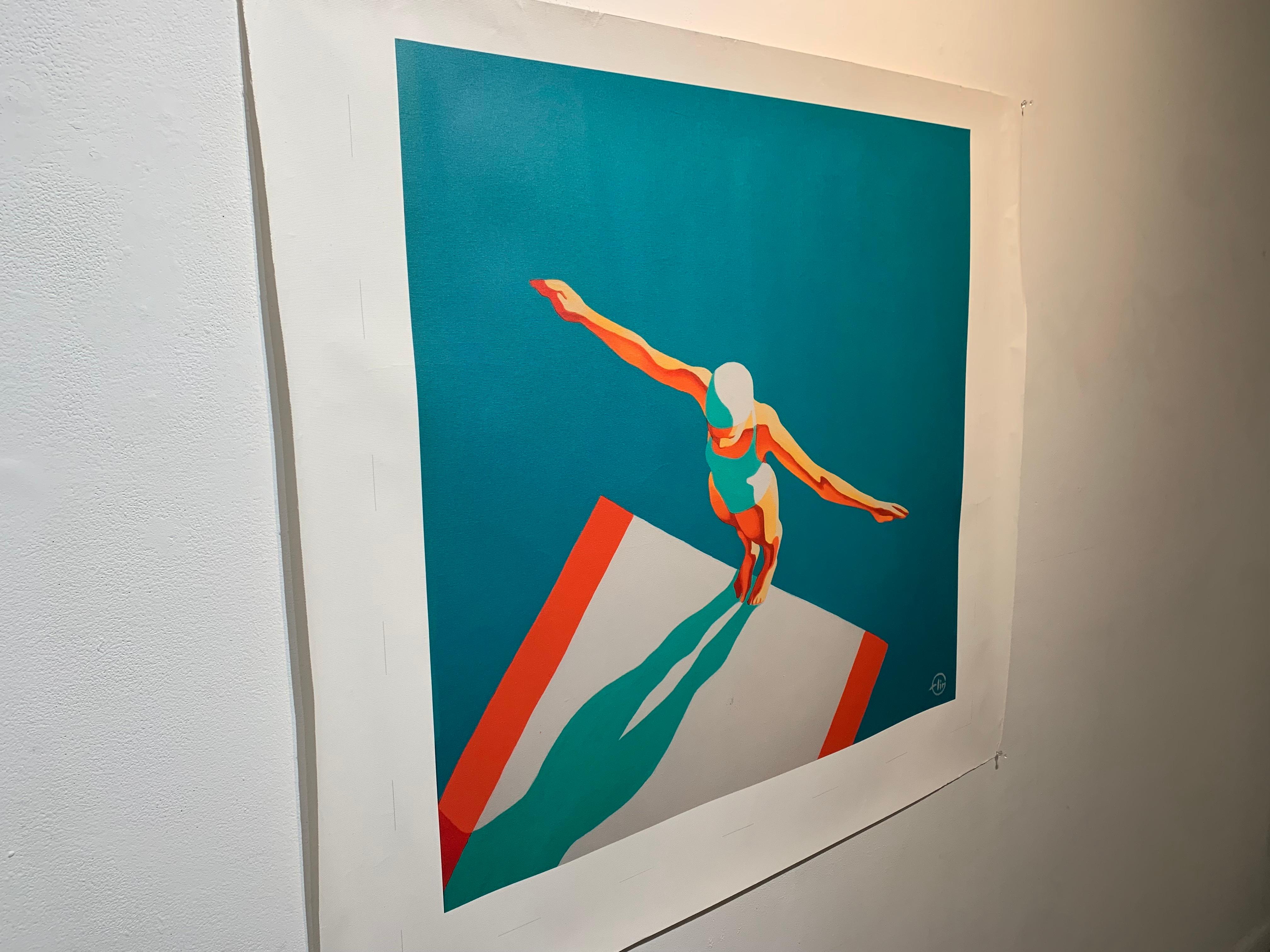 El momento - Portrait Print Azul de Emilie Arnoux