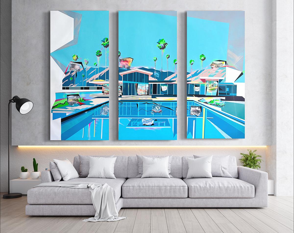 Landscape Painting de Emilie Duval - Extracción (tríptico)