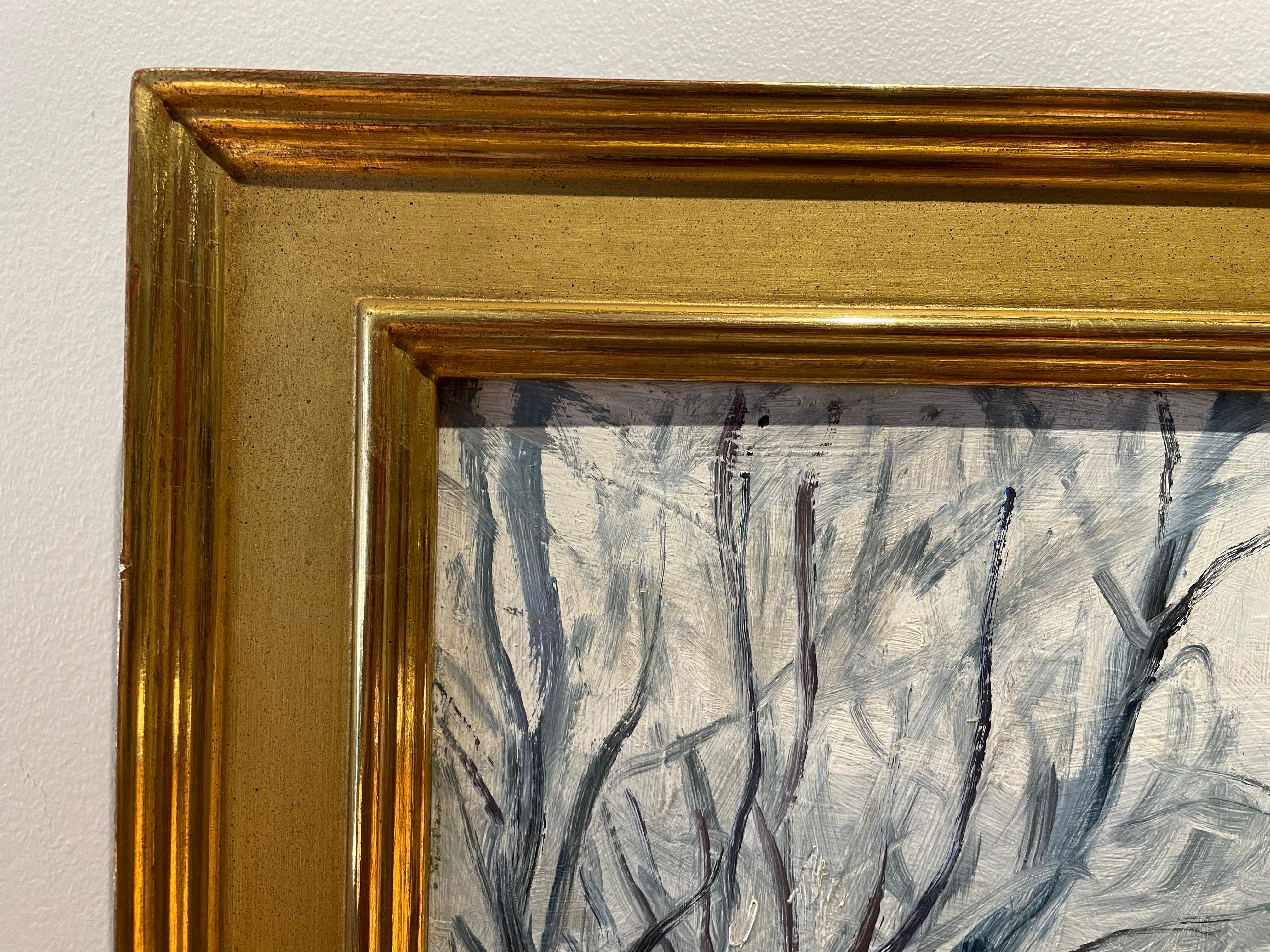Pintura al óleo impresionista americana de invierno, artista de Saint Louis Emilie M. Gross 3