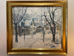 American Impressionist Winter Oil Painting, Saint Louis artist Emilie M. Gross