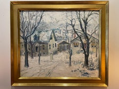Pintura al óleo impresionista americana de invierno, artista de Saint Louis Emilie M. Gross