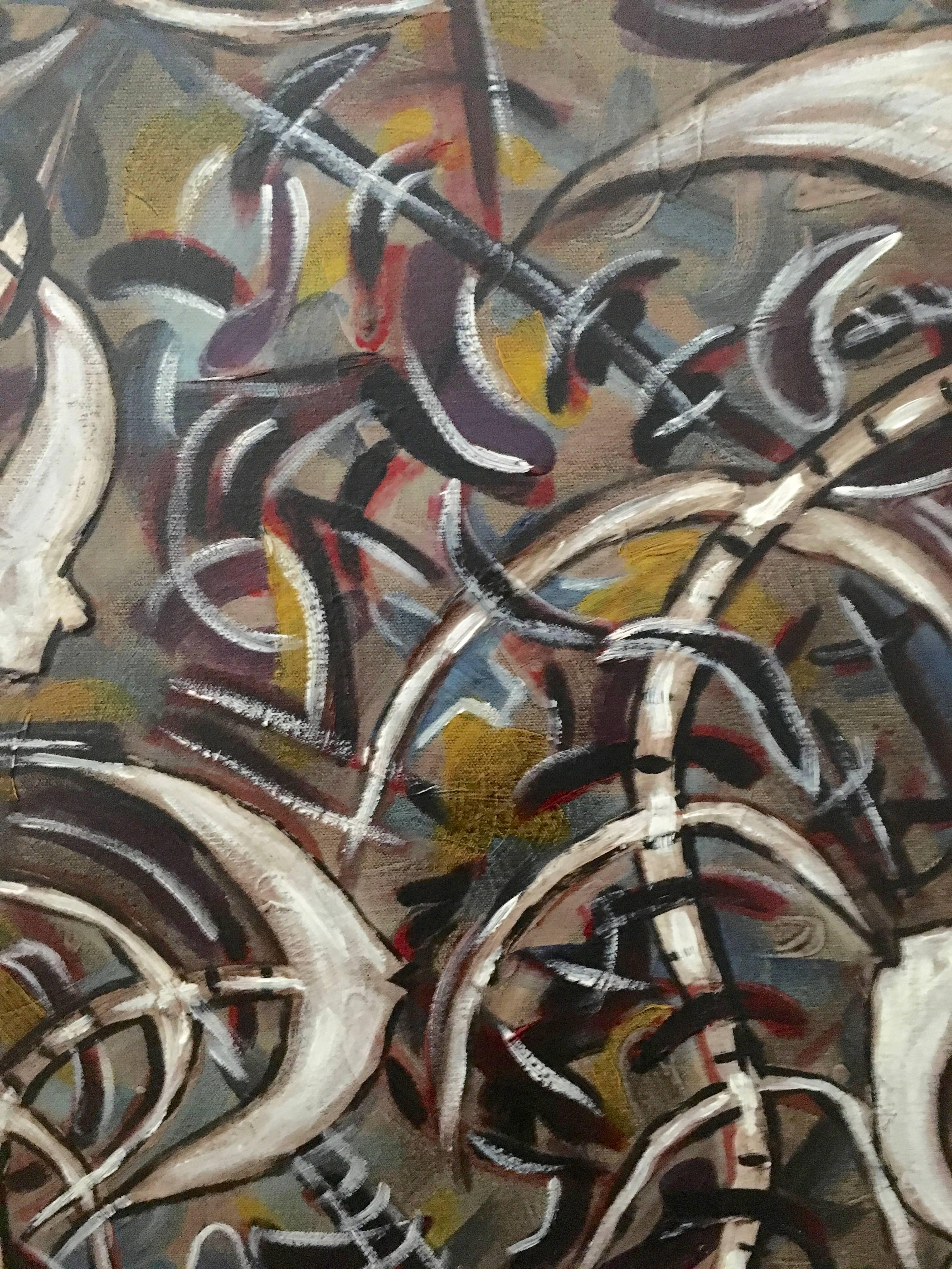 Cuban Artist Emilio Martinez Untitled Painting For Sale 3